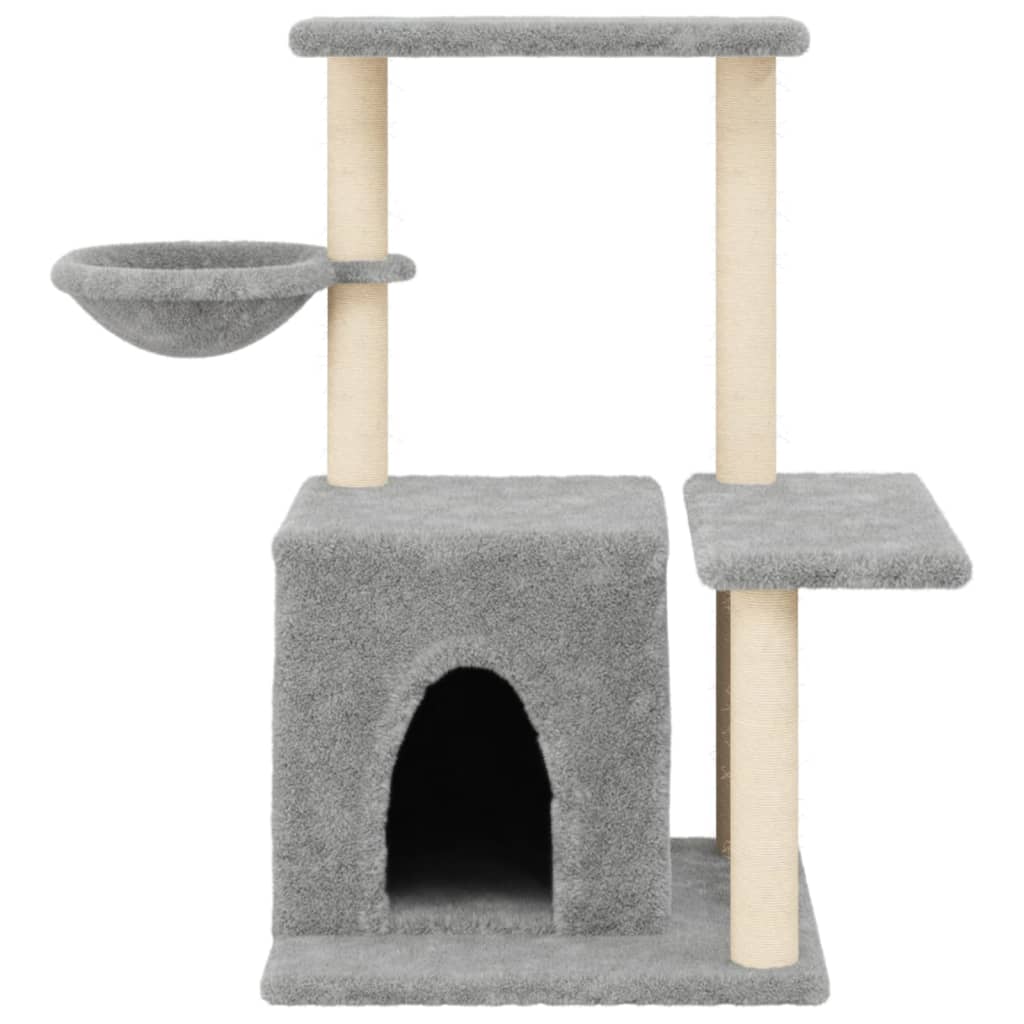 Škrabadlo pro kočky se sisalovými sloupky světle šedé 83 cm