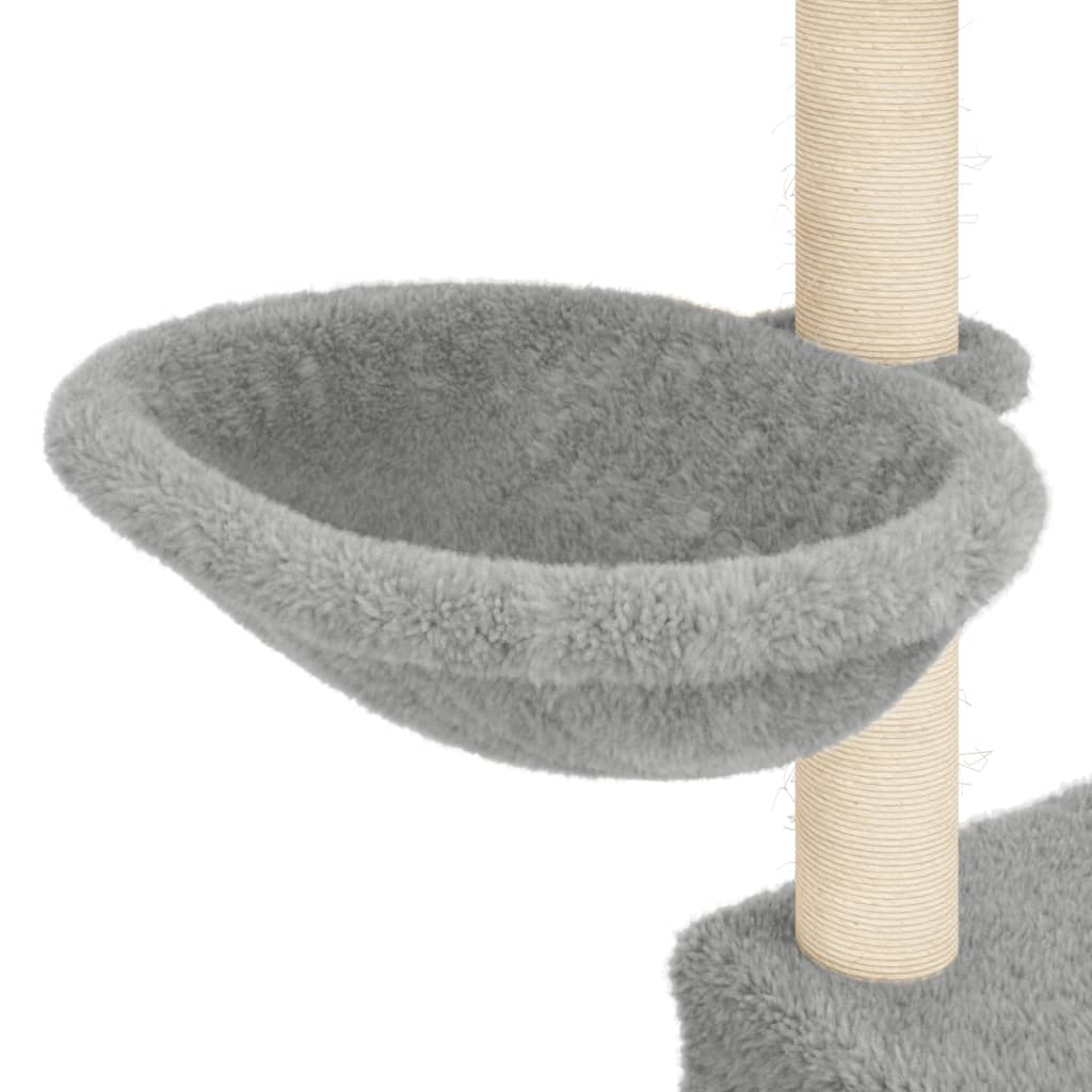 Škrabadlo pro kočky se sisalovými sloupky světle šedé 83 cm