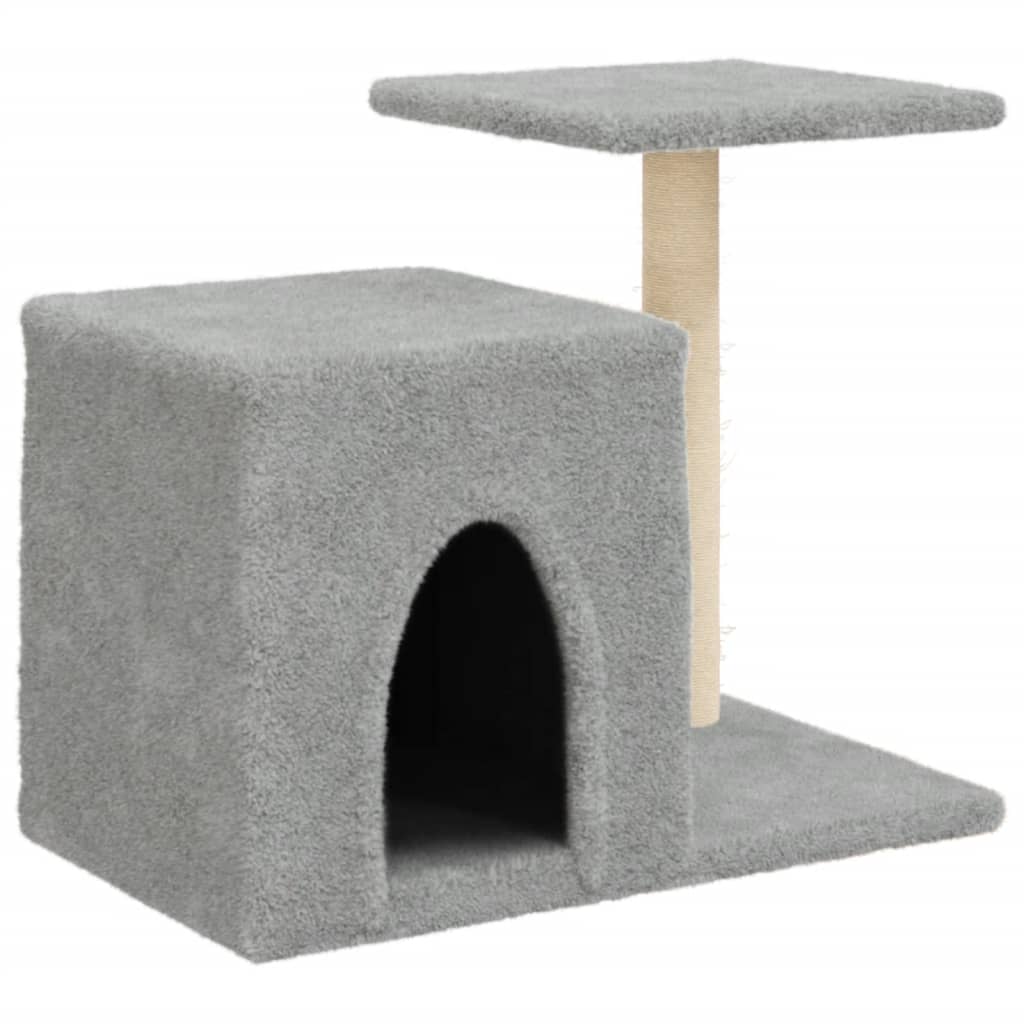 Škrabadlo pro kočky se sisalovými sloupky světle šedé 50,5 cm