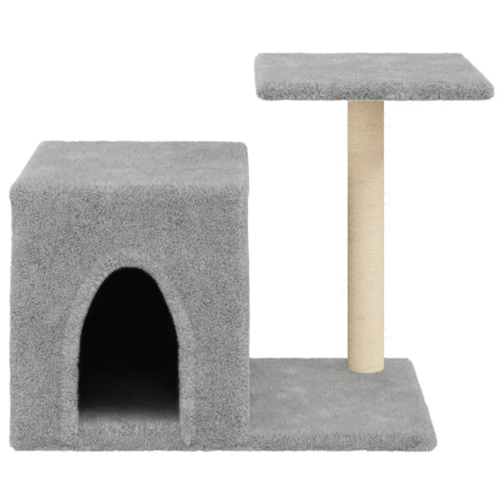 Škrabadlo pro kočky se sisalovými sloupky světle šedé 50,5 cm