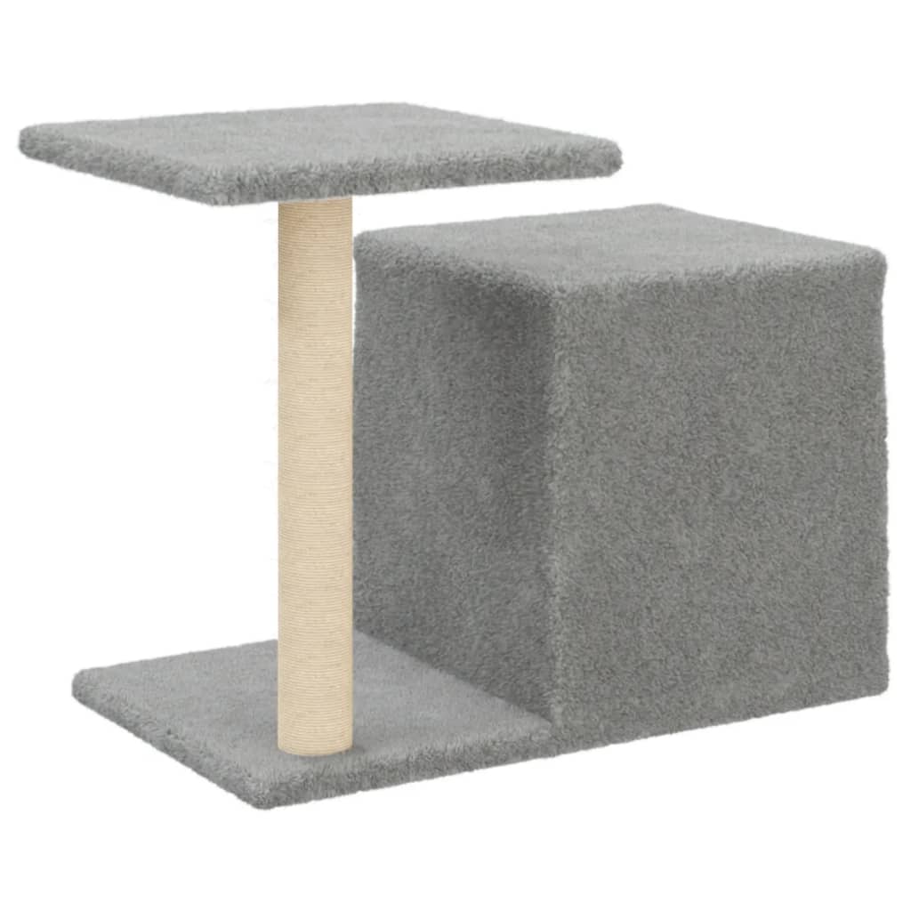 Škrabadlo pro kočky se sisalovými sloupky světle šedé 50,5 cm