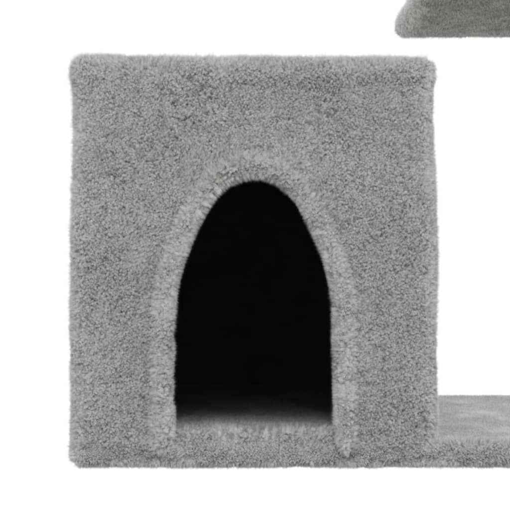 Škrabadlo pro kočky se sisalovými sloupky světle šedé 50,5 cm