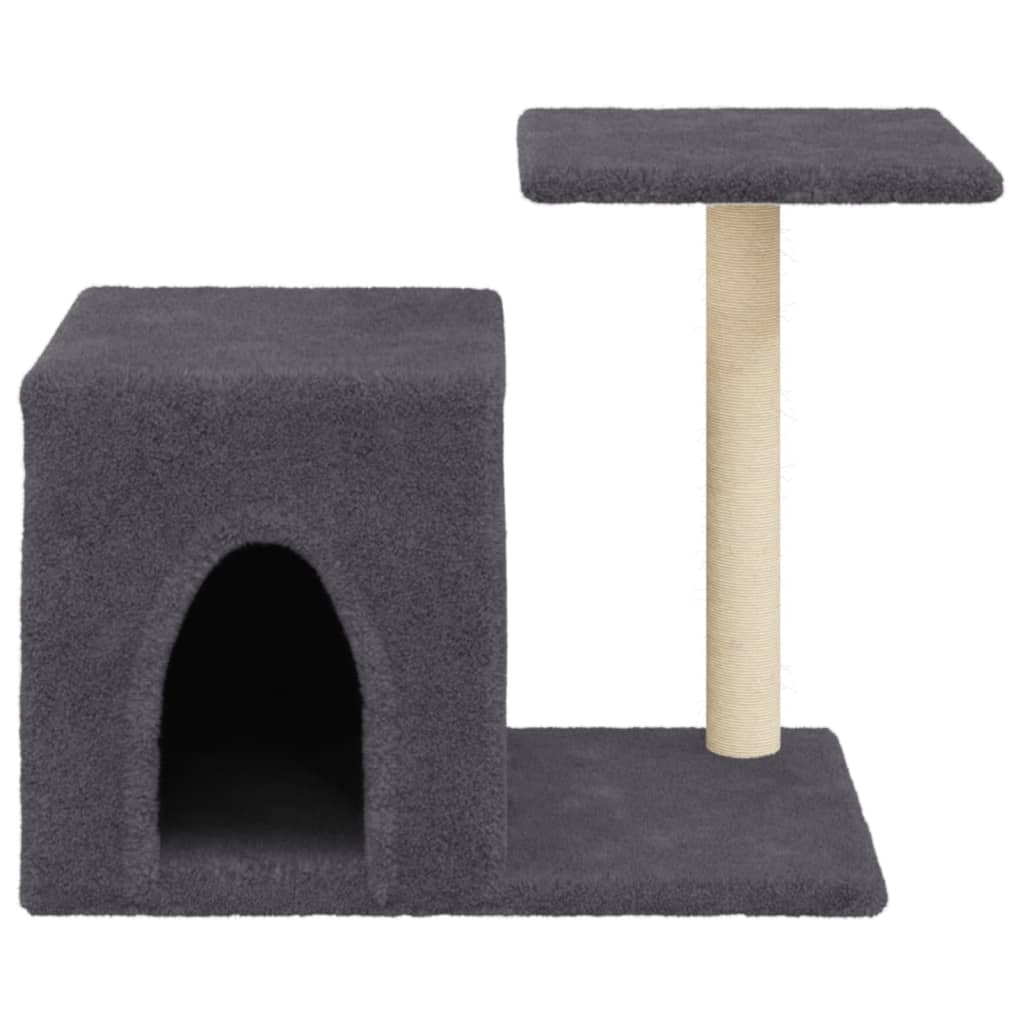 Škrabadlo pro kočky se sisalovými sloupky tmavě šedé 50,5 cm