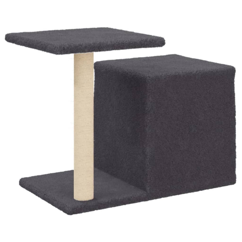 Škrabadlo pro kočky se sisalovými sloupky tmavě šedé 50,5 cm