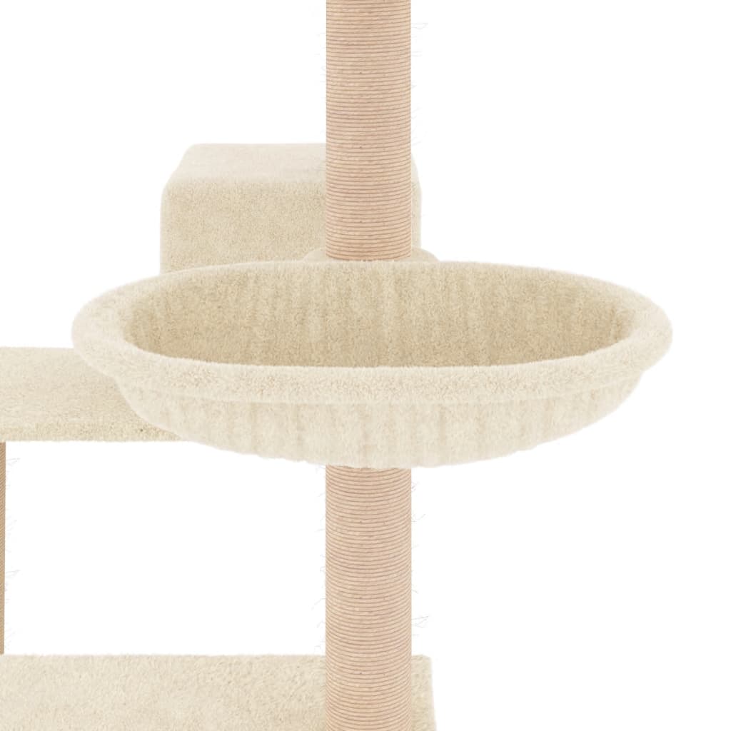 Škrabadlo pro kočky se sisalovými sloupky krémové 82,5 cm