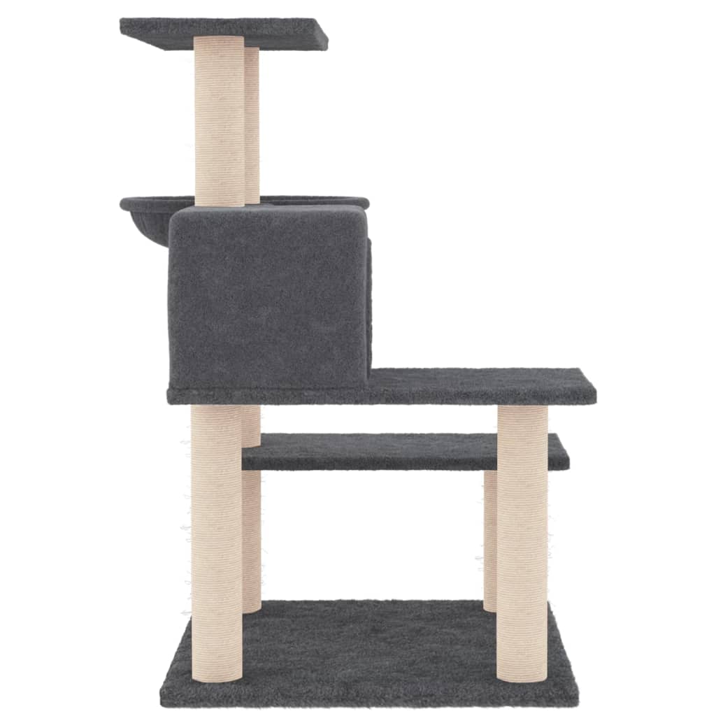 Škrabadlo pro kočky se sisalovými sloupky tmavě šedé 82,5 cm