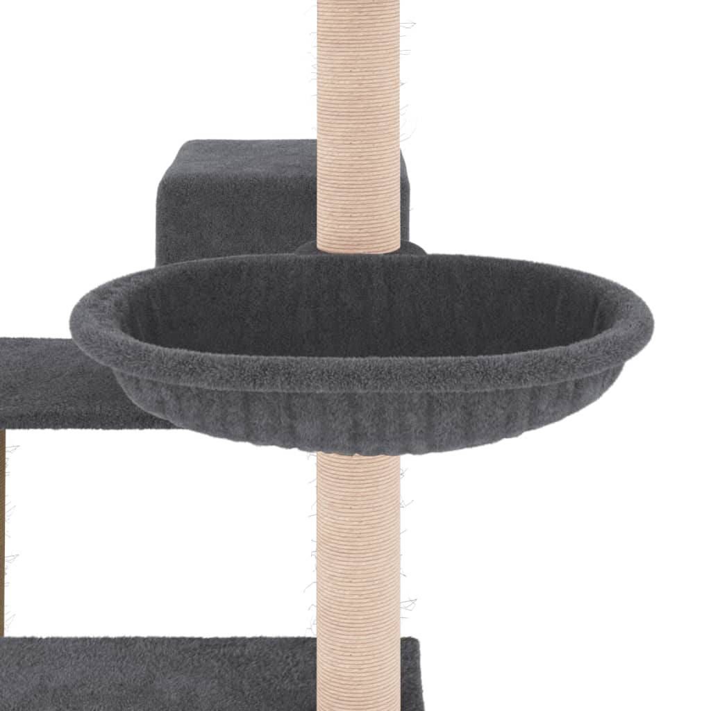 Škrabadlo pro kočky se sisalovými sloupky tmavě šedé 82,5 cm