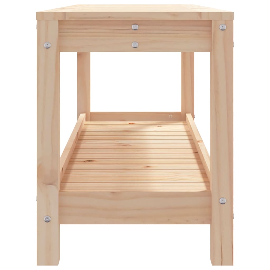 Zahradní lavice 108 x 35 x 45 cm masivní borové dřevo