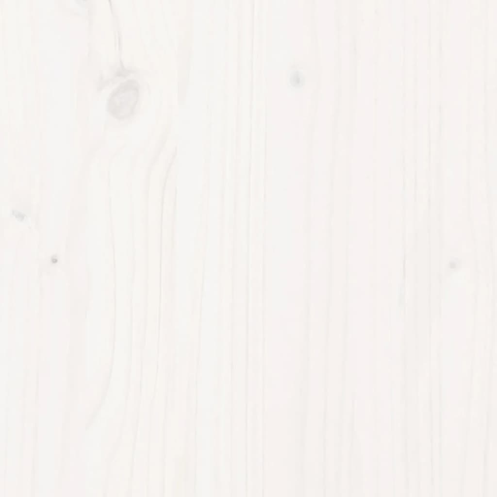 Zahradní lavice bílá 108 x 35 x 45 cm masivní borové dřevo