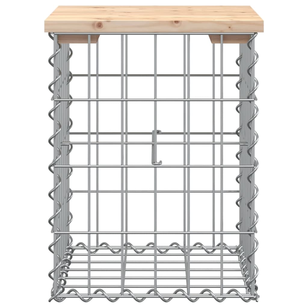 Zahradní lavice gabionový design 33x31x42 cm masivní borovice