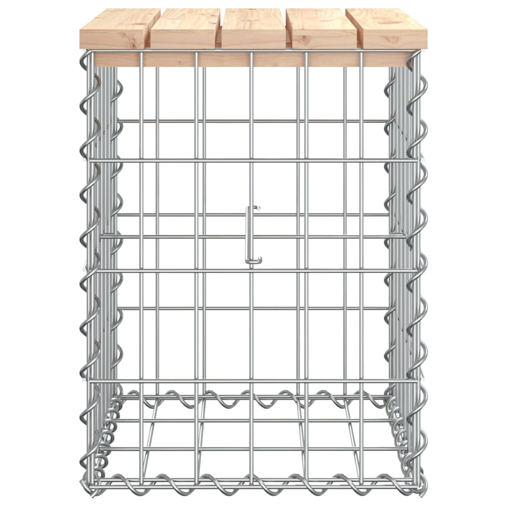 Zahradní lavice gabionový design 33x31x42 cm masivní borovice