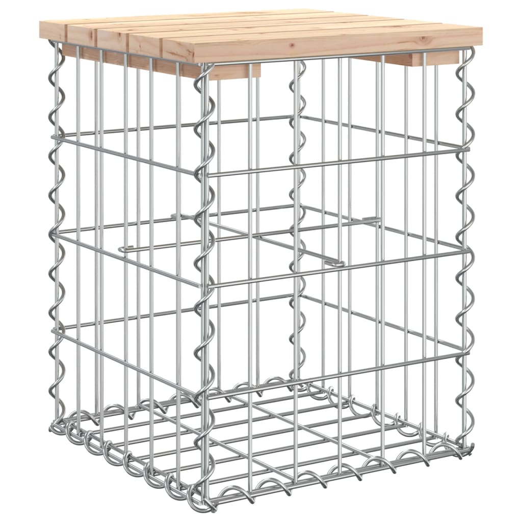 Zahradní lavice gabionový design 33x31x42 cm masivní borovice