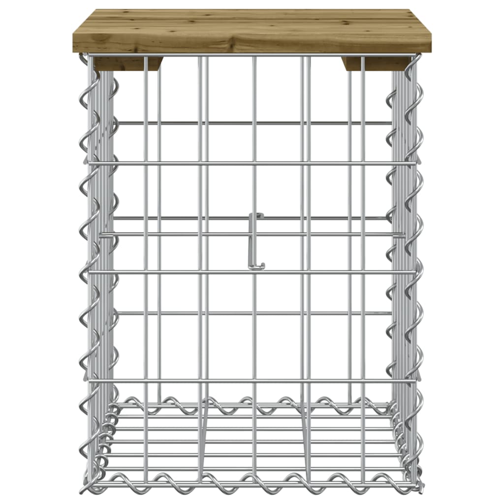 Zahradní lavice gabionový design 33 x 31 x 42 cm borové dřevo