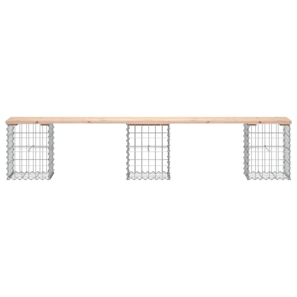 Zahradní lavice gabionový design 203x31x42 cm masivní borovice