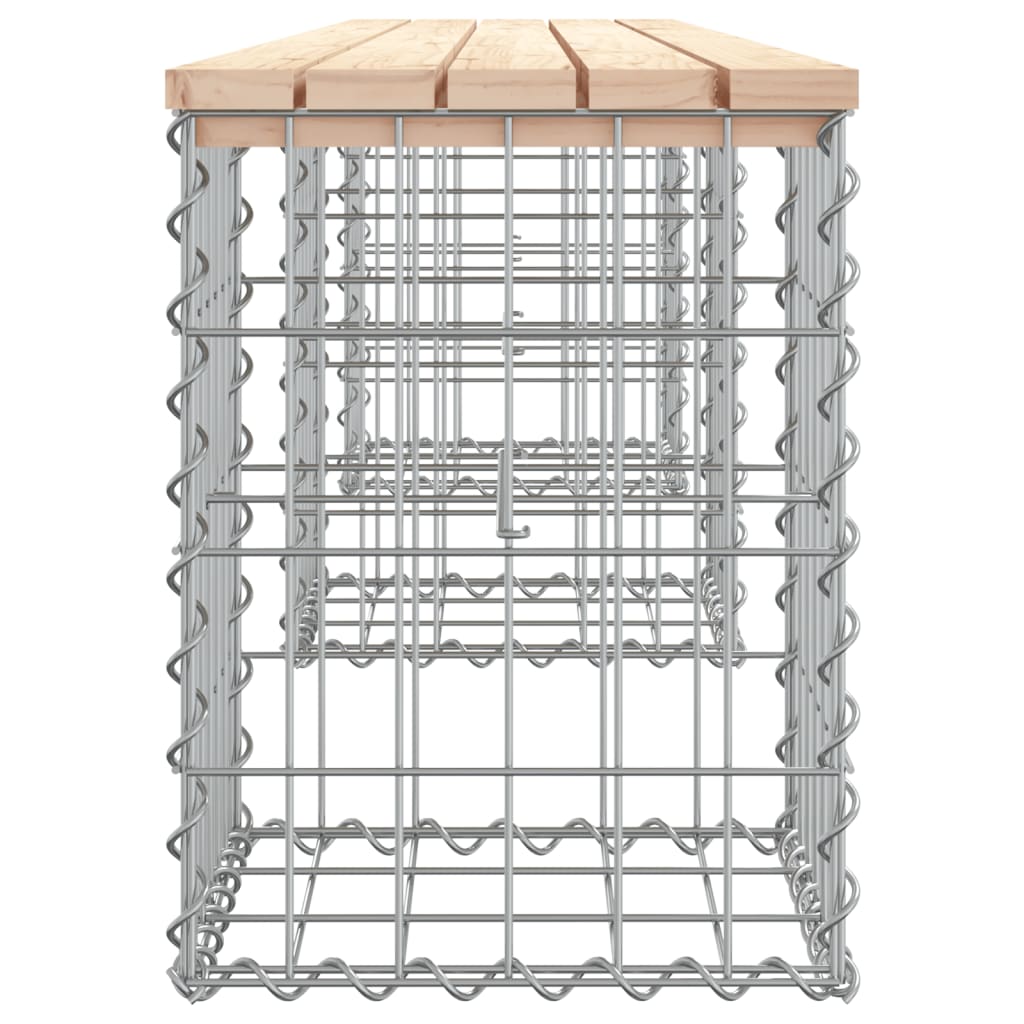 Zahradní lavice gabionový design 203x31x42 cm masivní borovice
