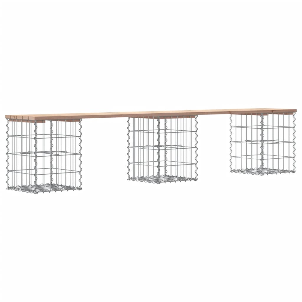 Zahradní lavice gabionový design 203x31x42 cm masivní borovice