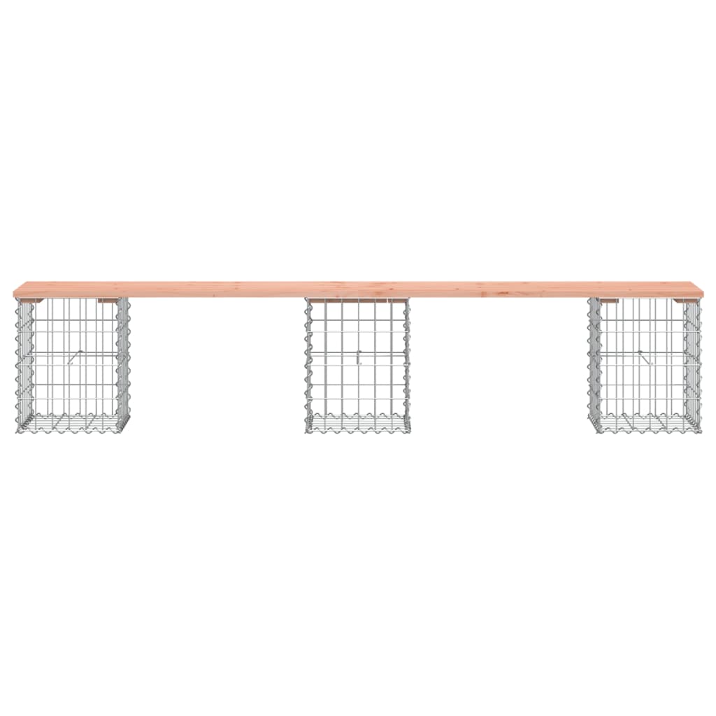 Zahradní lavice gabionový design 203x31x42 cm masivní douglaska