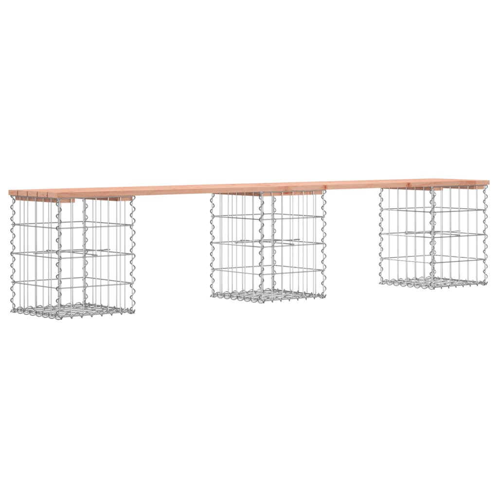 Zahradní lavice gabionový design 203x31x42 cm masivní douglaska