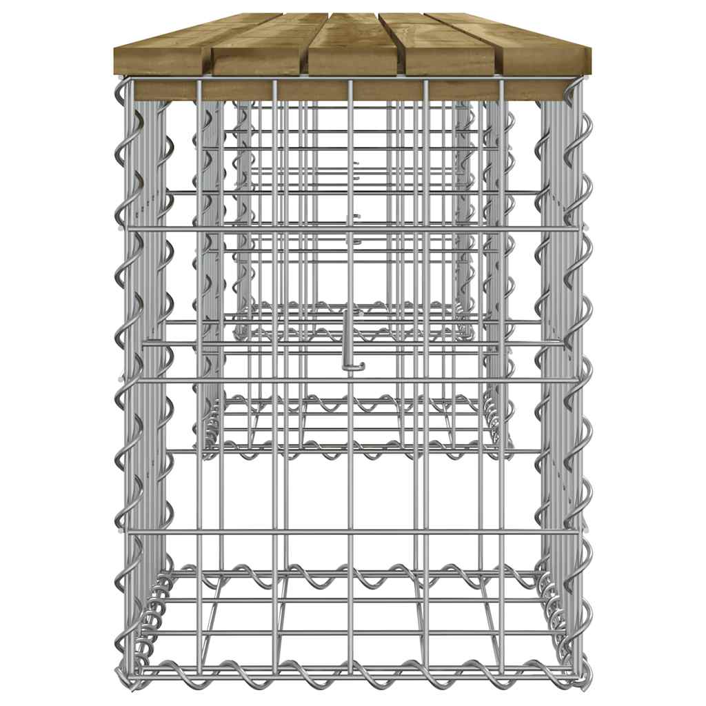 Zahradní lavice gabionový design 203 x 31 x 42 cm borové dřevo