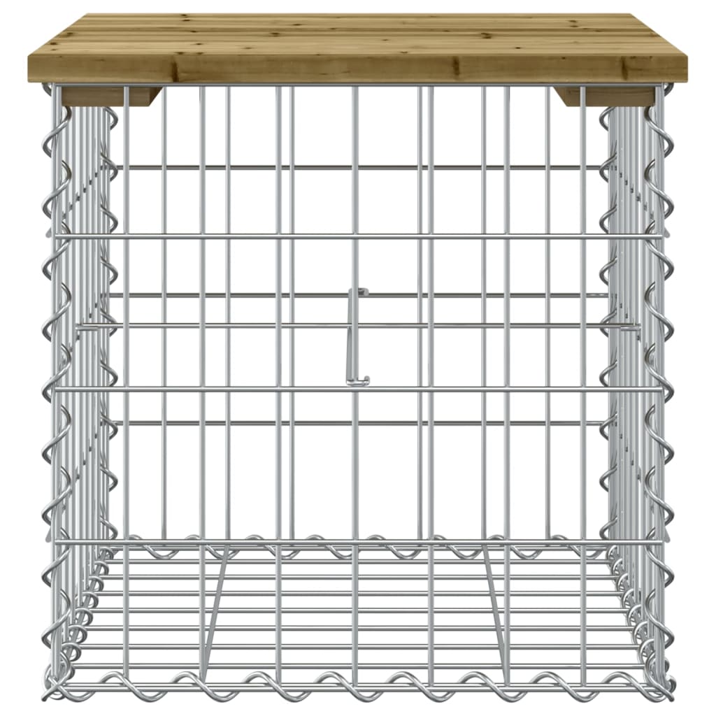 Zahradní lavice gabionový design 43 x 44 x 42 cm borové dřevo