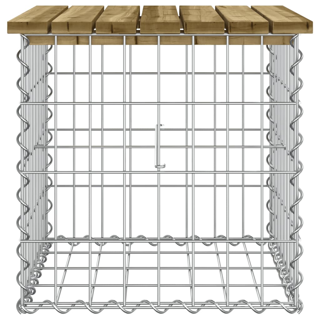 Zahradní lavice gabionový design 43 x 44 x 42 cm borové dřevo