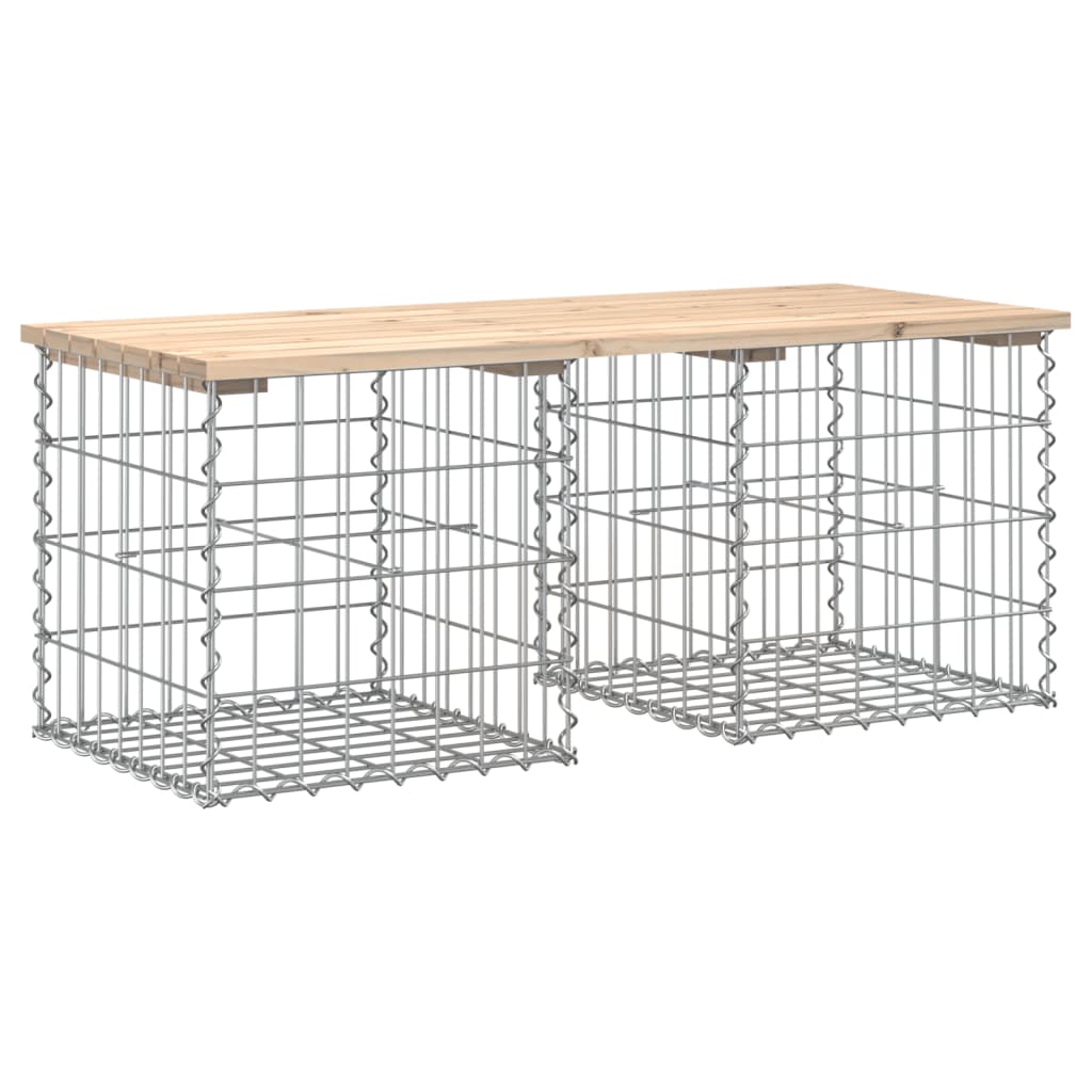 Zahradní lavice gabionový design 103x44x42 cm masivní borovice