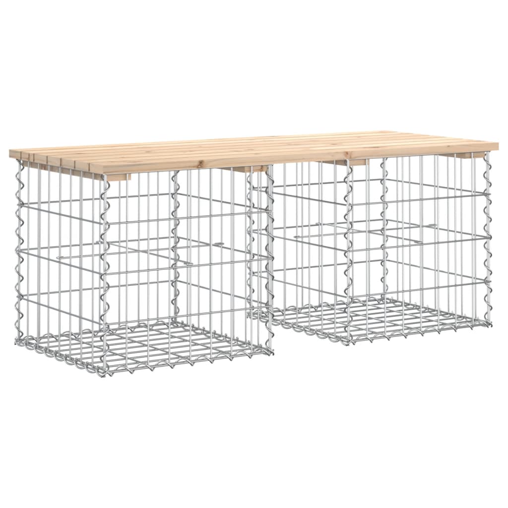 Zahradní lavice gabionový design 103x44x42 cm masivní borovice