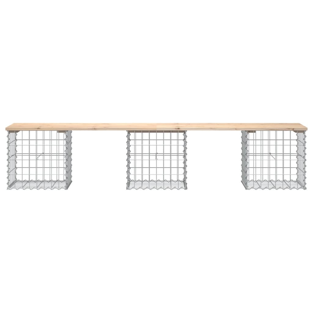 Zahradní lavice gabionový design 203x44x42 cm masivní borovice