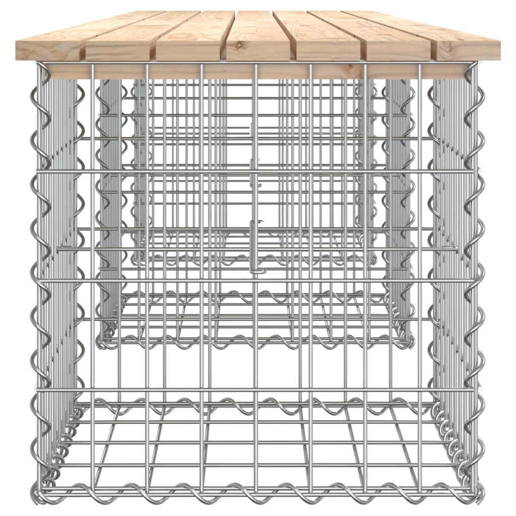 Zahradní lavice gabionový design 203x44x42 cm masivní borovice