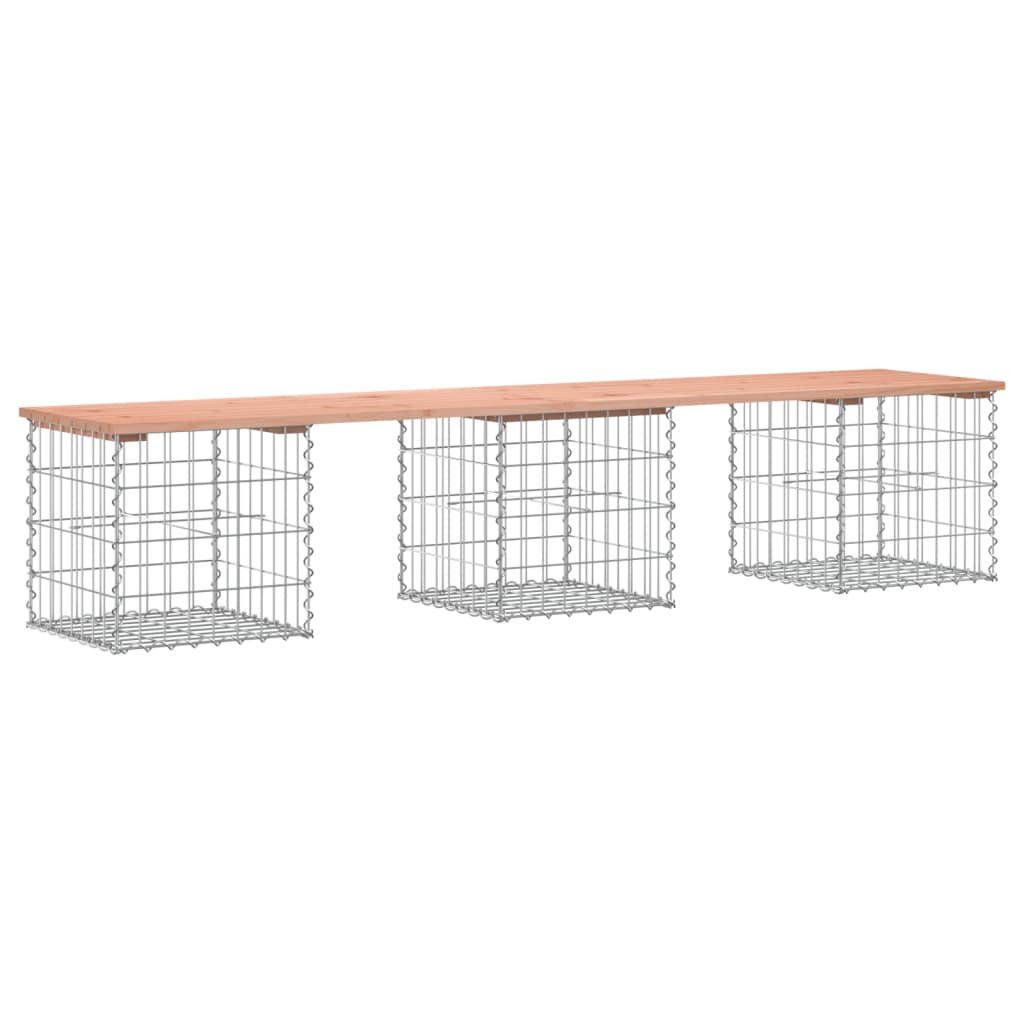 Zahradní lavice gabionový design 203x44x42 cm masivní douglaska