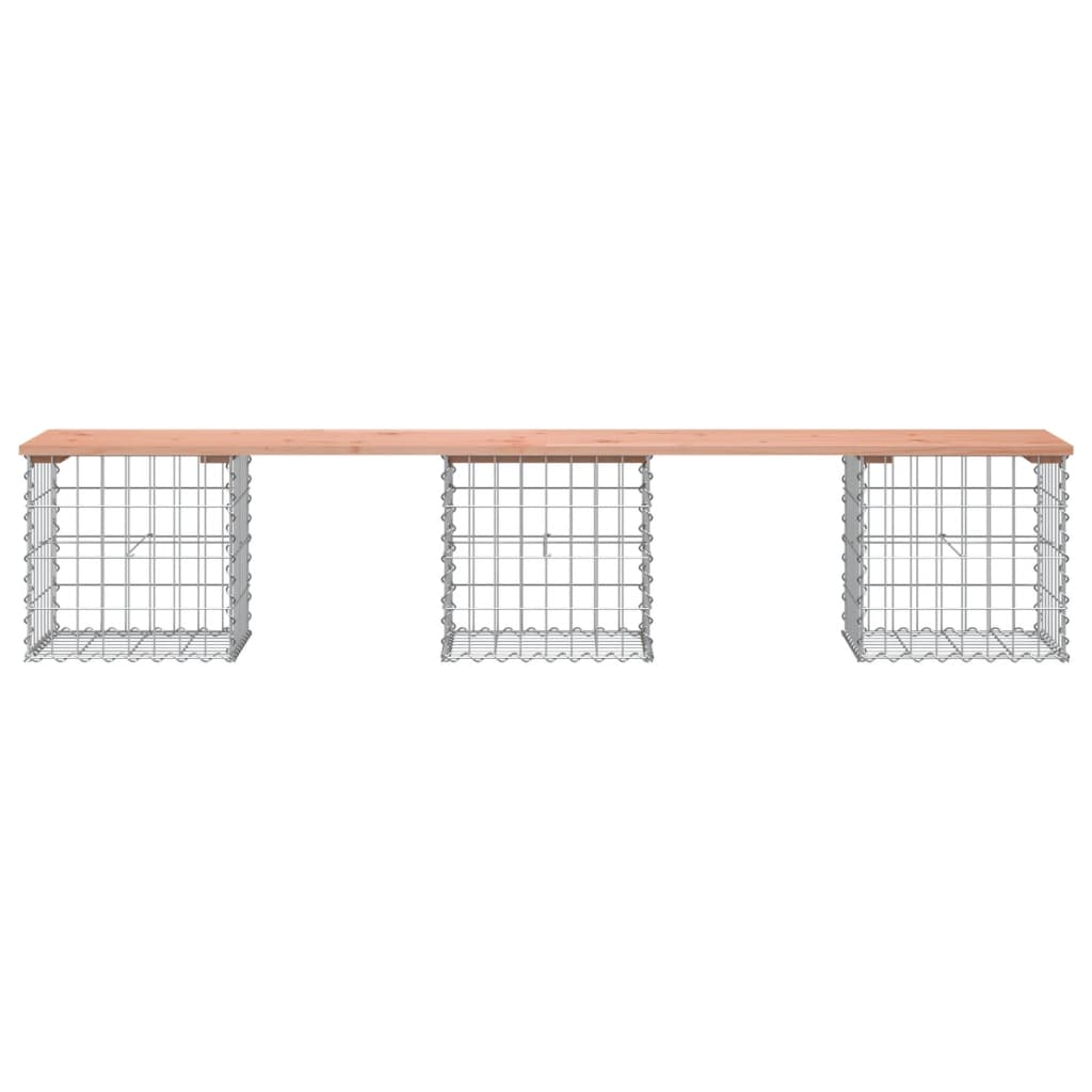 Zahradní lavice gabionový design 203x44x42 cm masivní douglaska