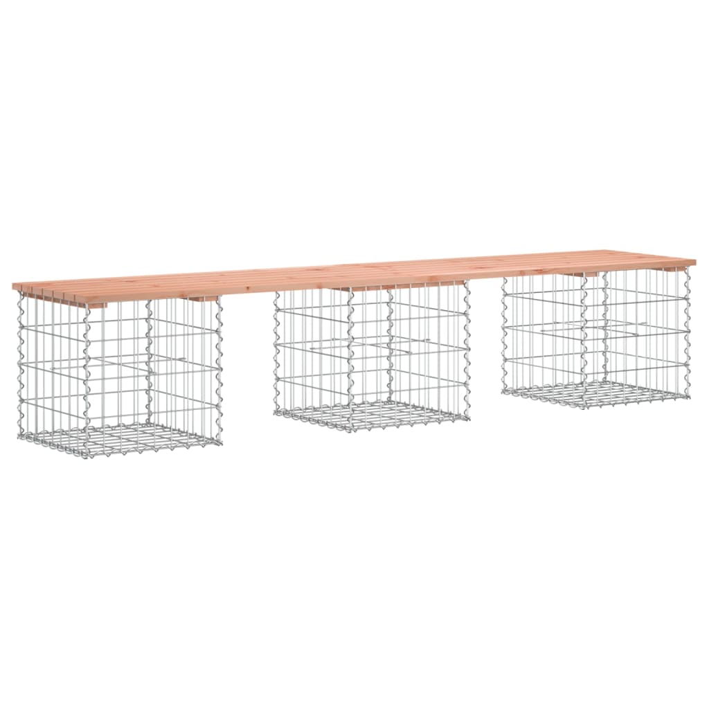 Zahradní lavice gabionový design 203x44x42 cm masivní douglaska