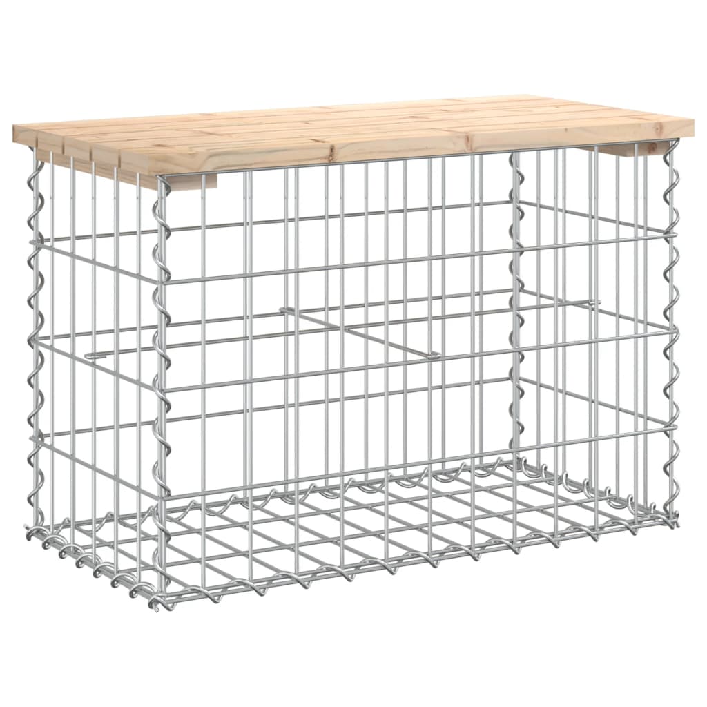 Zahradní lavice gabionový design 63x31,5x42 cm masivní borovice
