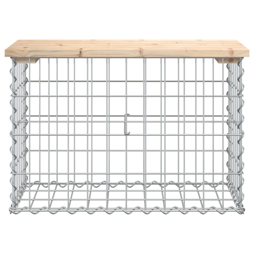 Zahradní lavice gabionový design 63x31,5x42 cm masivní borovice