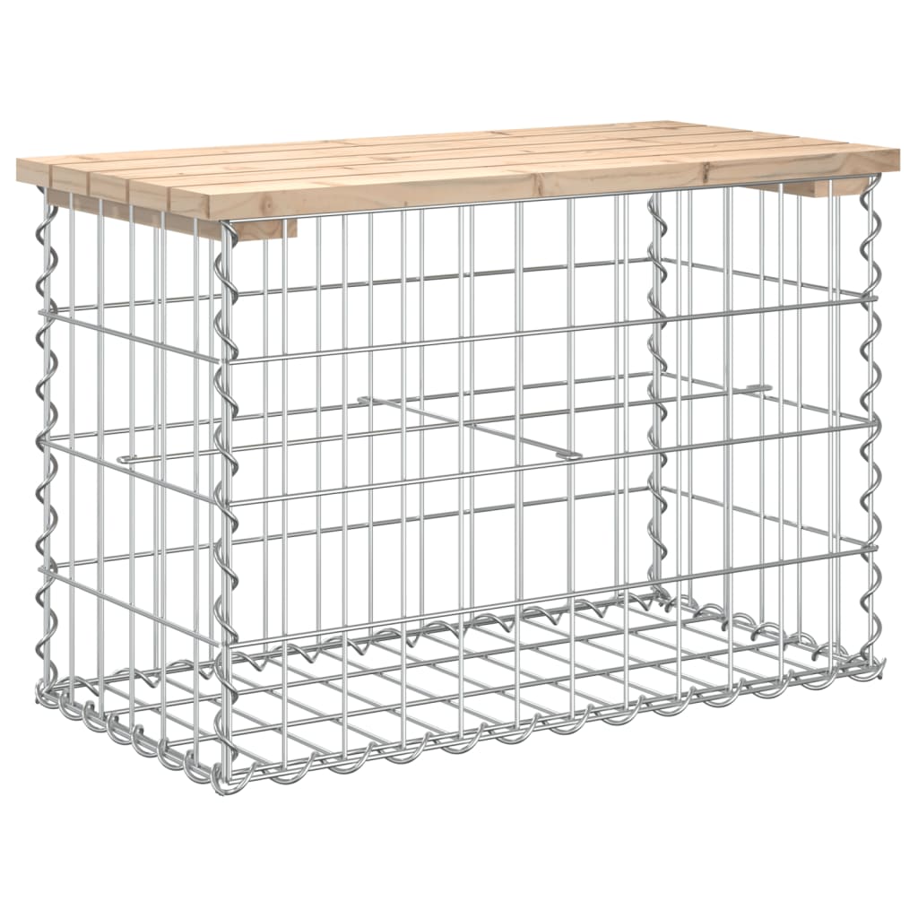 Zahradní lavice gabionový design 63x31,5x42 cm masivní borovice