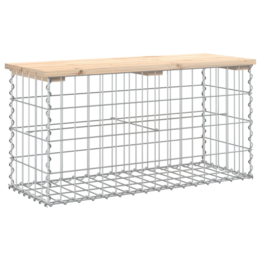 Zahradní lavice gabionový design 83x31,5x42 cm masivní borovice