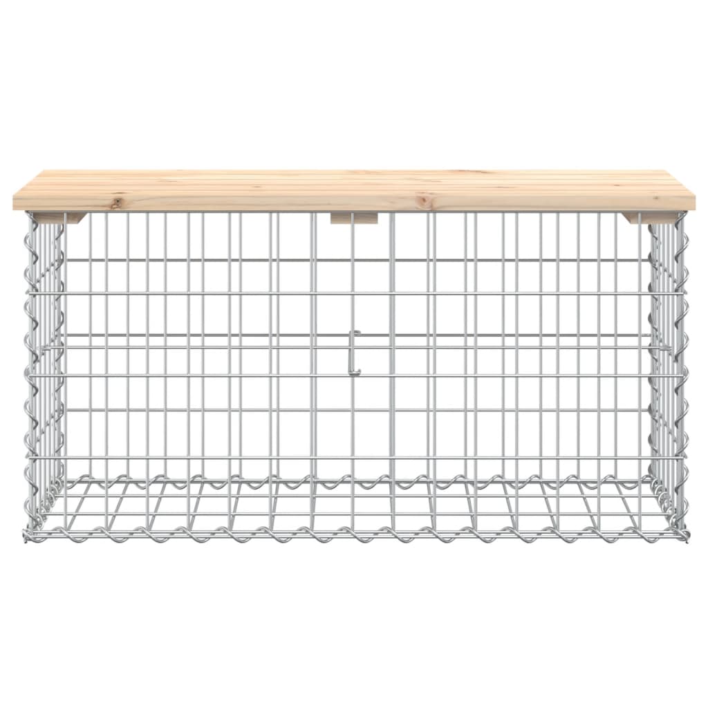 Zahradní lavice gabionový design 83x31,5x42 cm masivní borovice