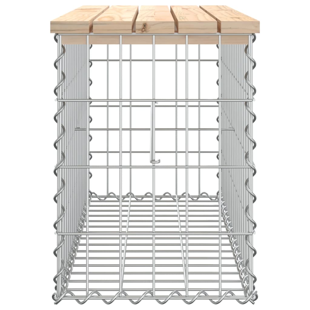 Zahradní lavice gabionový design 83x31,5x42 cm masivní borovice