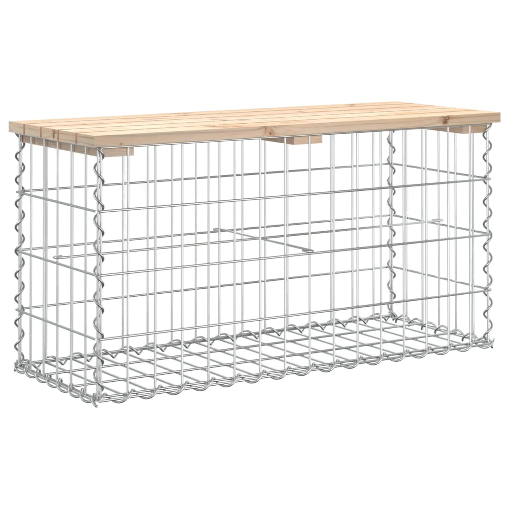 Zahradní lavice gabionový design 83x31,5x42 cm masivní borovice