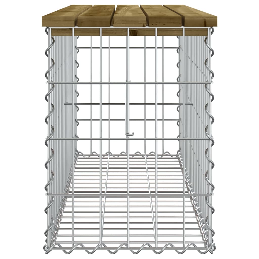 Zahradní lavice gabionový design 103x31,5x42 cm borové dřevo