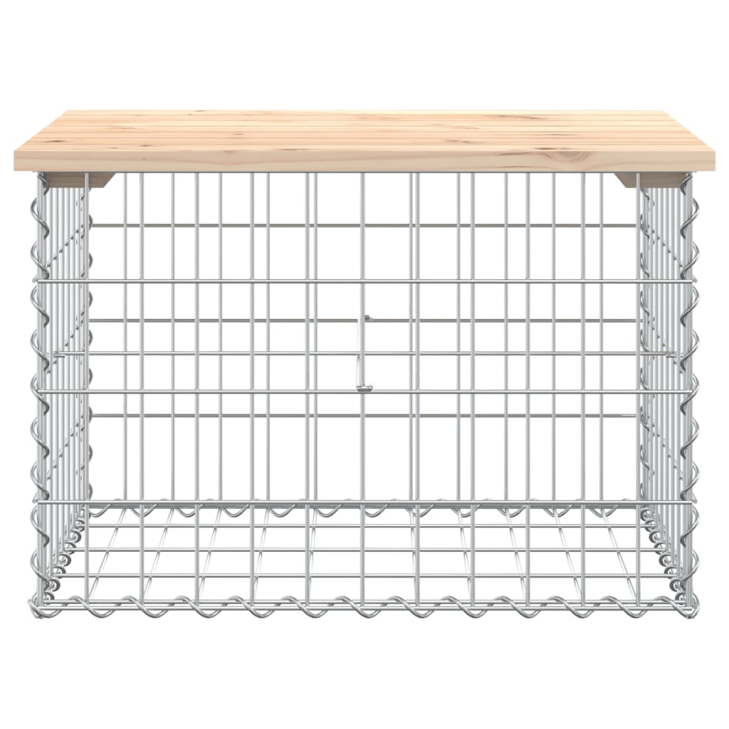 Zahradní lavice gabionový design 63x44x42 cm masivní borovice