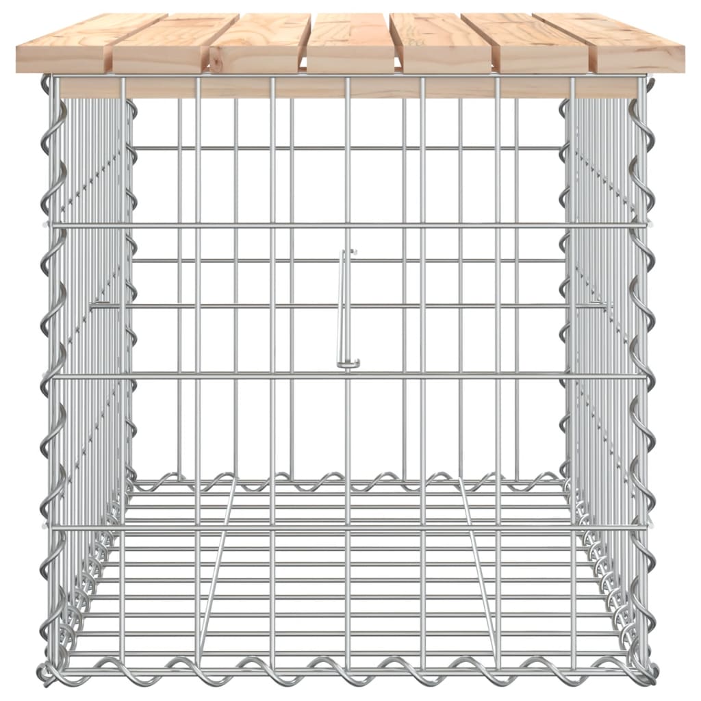 Zahradní lavice gabionový design 63x44x42 cm masivní borovice
