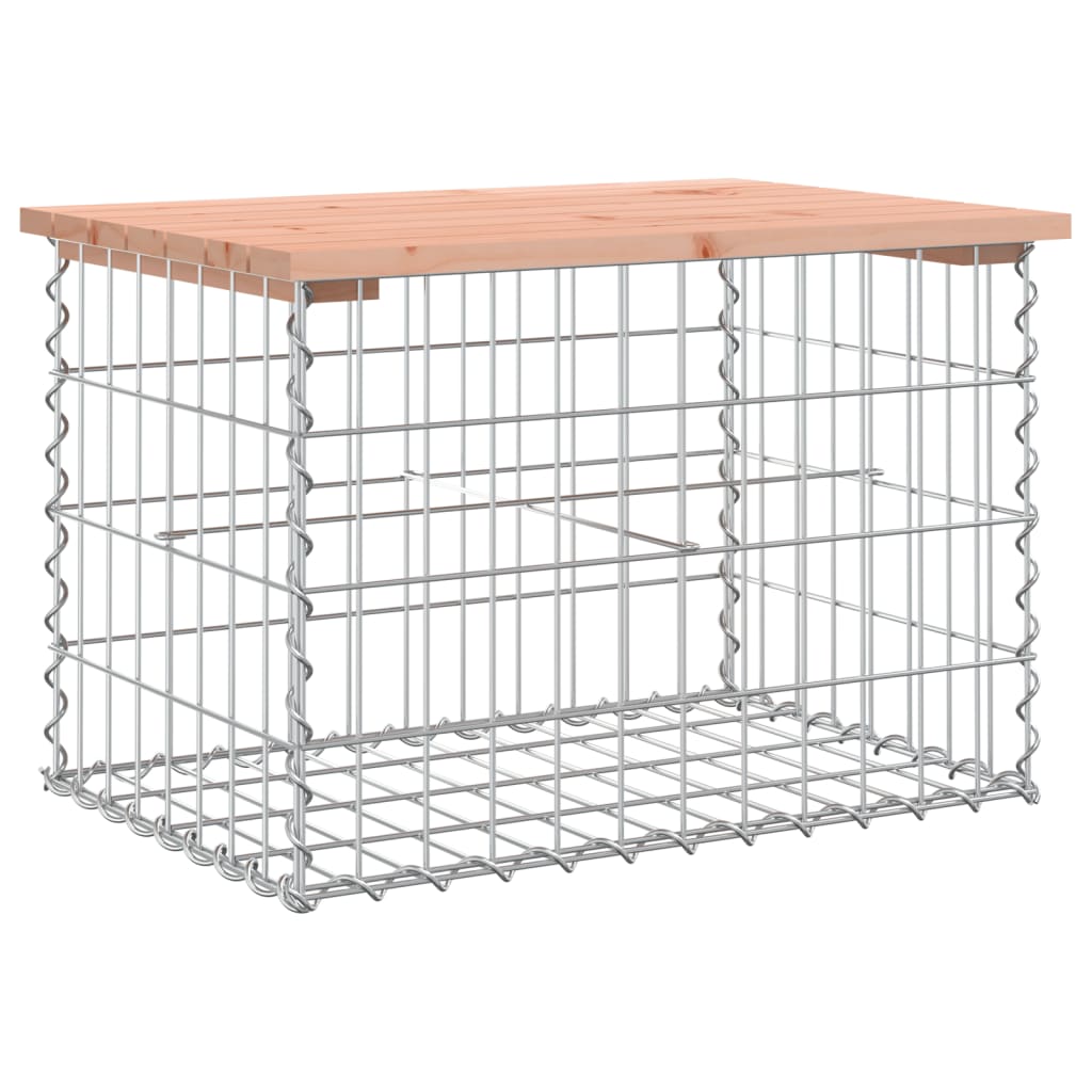 Zahradní lavice gabionový design 63x44x42 cm masivní douglaska