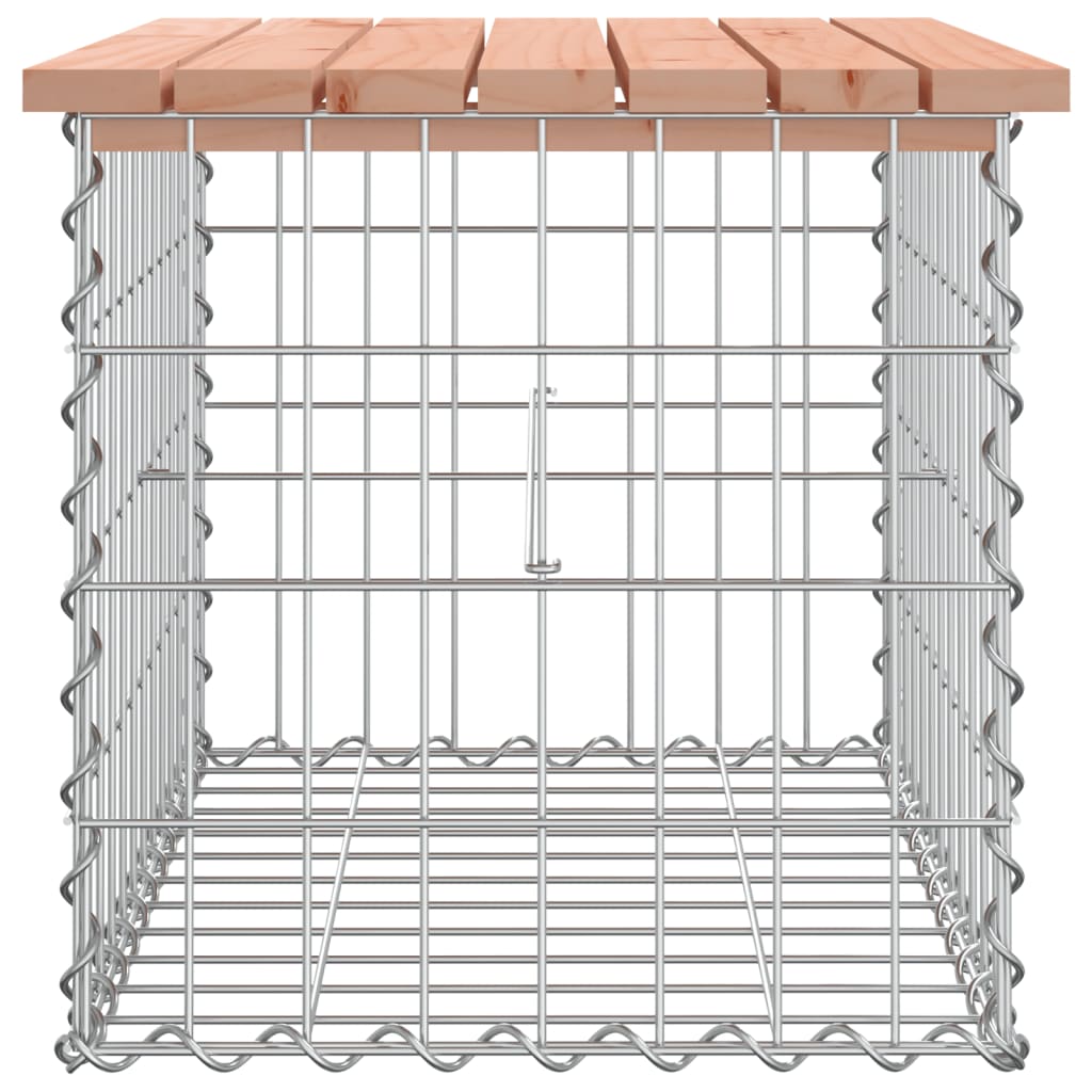 Zahradní lavice gabionový design 63x44x42 cm masivní douglaska