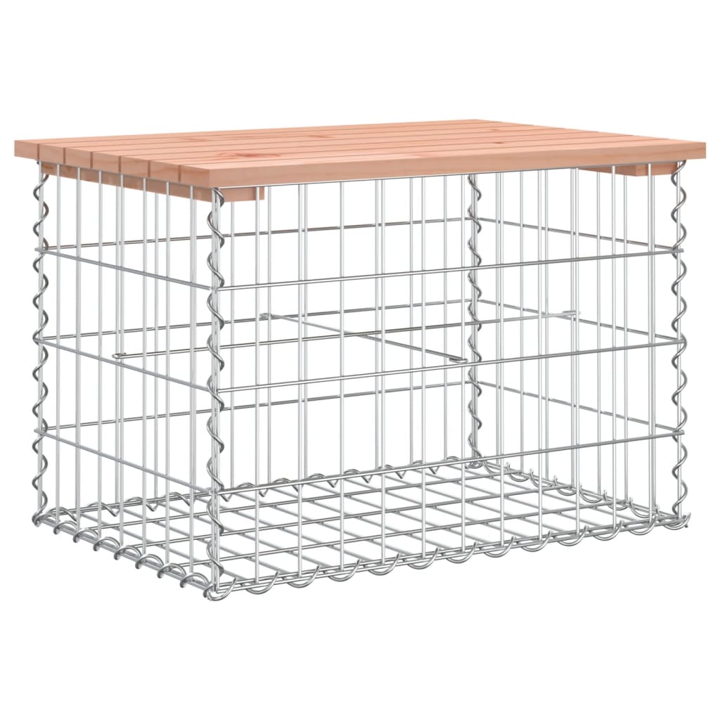 Zahradní lavice gabionový design 63x44x42 cm masivní douglaska