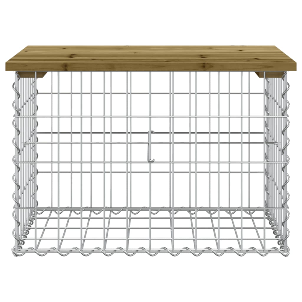 Zahradní lavice gabionový design 63 x 44 x 42 cm borové dřevo