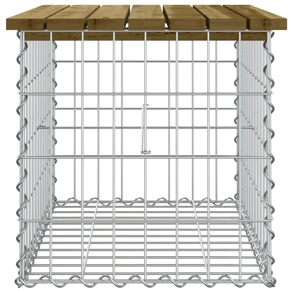 Zahradní lavice gabionový design 63 x 44 x 42 cm borové dřevo