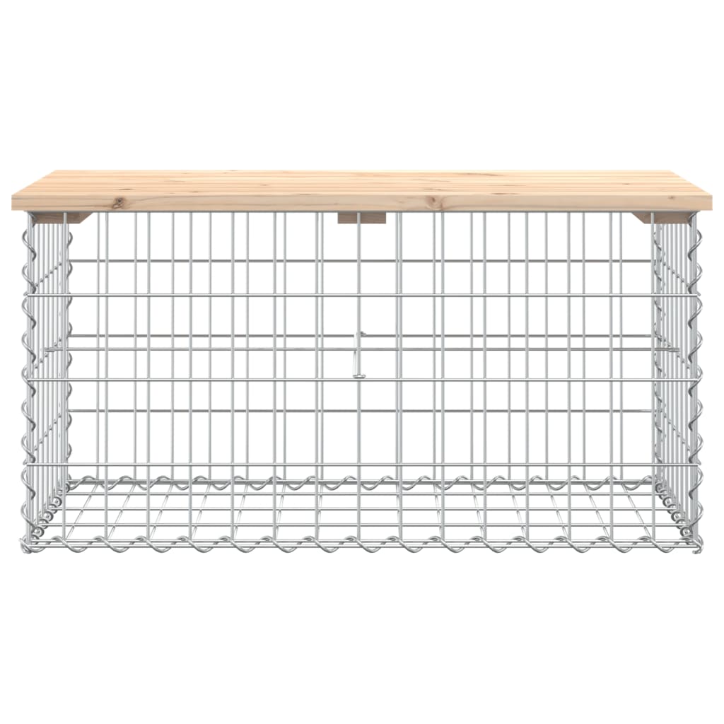 Zahradní lavice gabionový design 83x44x42 cm masivní borovice