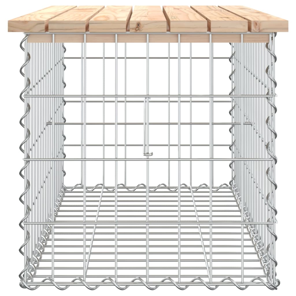 Zahradní lavice gabionový design 83x44x42 cm masivní borovice