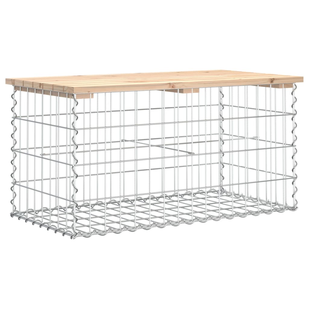 Zahradní lavice gabionový design 83x44x42 cm masivní borovice